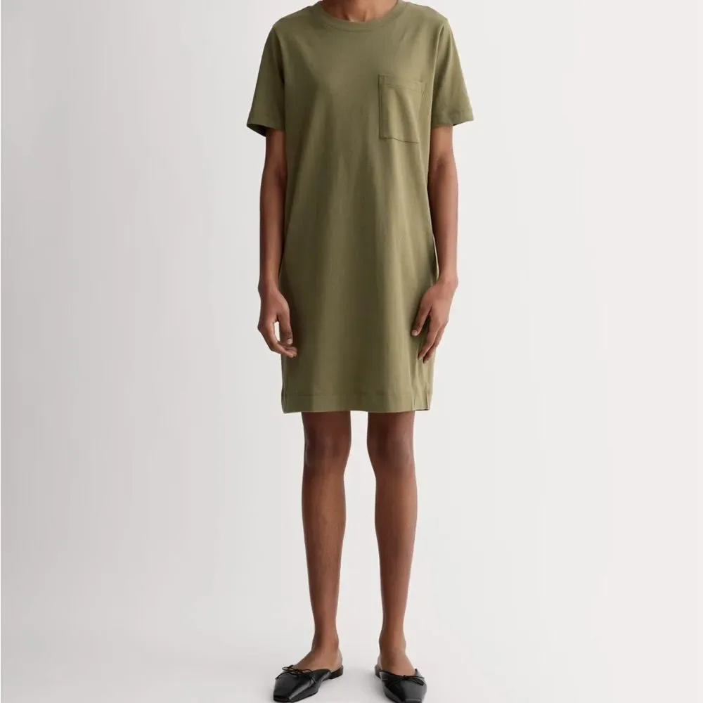 Everlane Olive‎ Green Shirt Dress size L - Picture 4 of 7